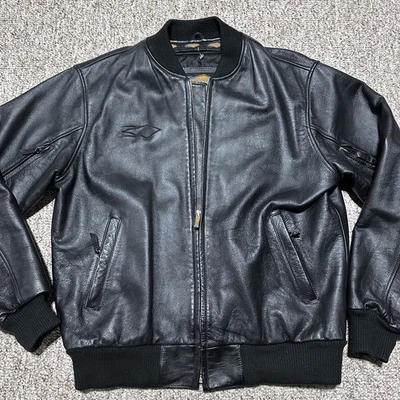 CHAQUETA DE MOTOCICLETA DE CUERO GENUINO POWER TRIP FORRO EXTRAÍBLE PARA HOMBRE S Foto 1 de 4