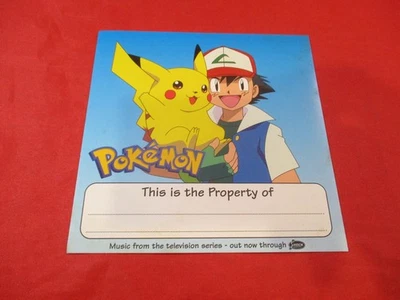 "This Is The Property Of.." Pokemon Nintendo Shock Music CD Promo Hoja de preguntas Foto 1 de 4