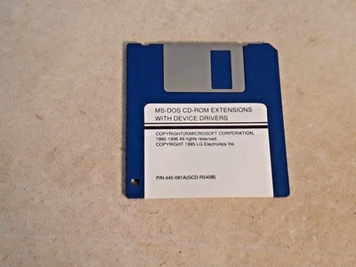 MS-Dos Estensioni CD-ROM con driver di dispositivo CD Microsoft floppy disk 1995 - Immagine 1 di 2