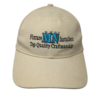 MN Fixture Installers Top Quality Craftmanship Strapback Hat Beige One Size - Image 1 of 4
