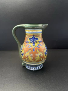 Gouda Regina Holland Pottery Art Nouveau Deco Pitcher 6.75" Matte Signed - Picture 1 of 24