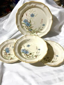 MIKASA Garden Club BLUE DAISIES 4 Pc DINNER, SALADS & SOUP Vintage SEE DESCRIP - Picture 1 of 5