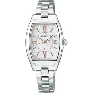 SEIKO Lukia SSVW229 Grow Blossom Solar Radio Ladies Stainless Steel Watch New - Picture 1 of 3