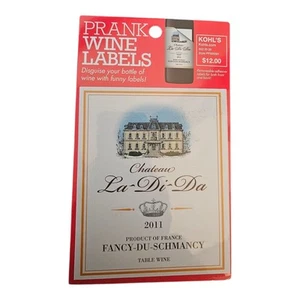 Streich Weinflaschenetikett Chateau La-Di-Da - Bild 1 von 2
