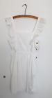 Madewell Leilani Öse ausgeschnitten Schürze Kleid 6 weiß