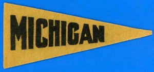 Old Vintage Antique 1950's-1960's "Michigan" Mini Pennant *H332 - Picture 1 of 2