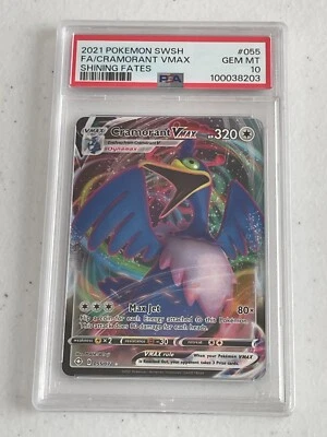 GEM MINT Full Art CRAMORANT VMAX! PSA 10! 2021 Pokémon TCG Shining Fates #55/72 - Image 1 of 2