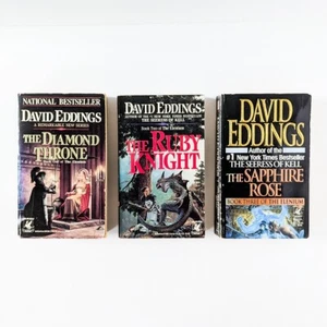 Diamond Throne, Ruby Knight, Sapphire Rose ELENIUM Trilogy David Eddings 1990s - Picture 1 of 14
