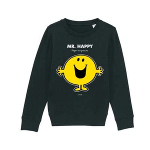 Mr Men Sweatshirt Mr. Happy Long Sleeve Kids Unisex Jumper Pullover - Picture 1 of 16