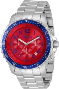 NWT Invicta Men's 45mm Specialty Pilot Chronograph Red Dial Bracelet SS Watch - Picture 1 of 1