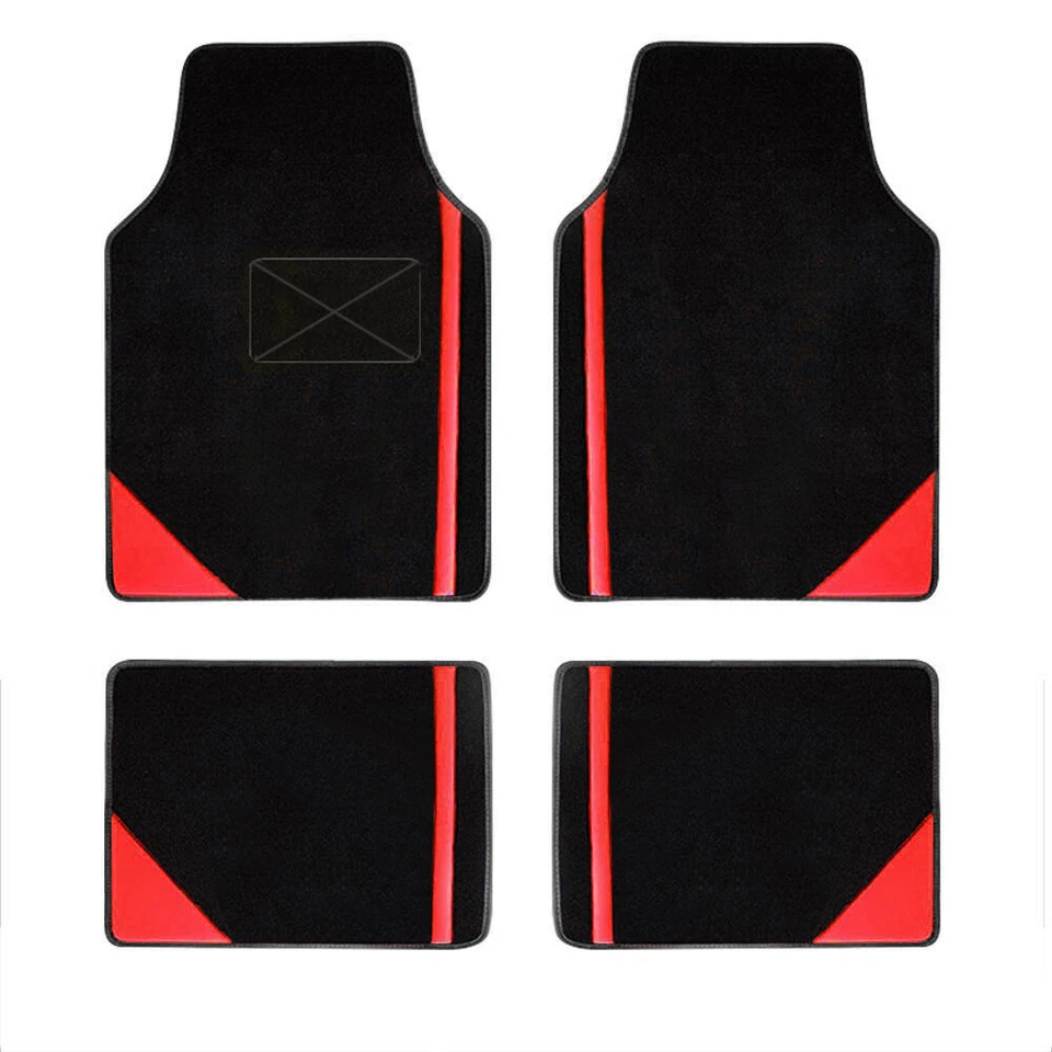 Car Floor Mats for Renault TypeB Liner Carpet Suede Type3 Black Red Foto 1 de 4
