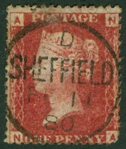 SG 43 1d rose-red plate 216. Very fine used with an upright Sheffield CDS... - Picture 1 of 1