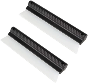 2 Pack 10 Inches Cleaning Water Squeegee Blades Soft Silicone Squeegee for Showe - Picture 1 of 4