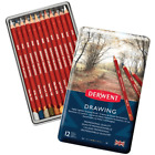 New 12X Derwent Drawing Colour Pencils Coloured Artists Professional Tin Set Pac