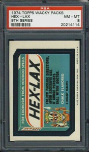 1974 Topps Wacky Packages Hex-Lax PSA 8