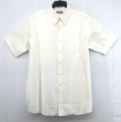 Roundtree & Yorke Dress Shirt Men Size XL Ivory Short Sleeve Wrinkle Resistant - Image 1 of 4