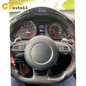 Fit 12-16 Audi RS4 RS5 RS6 RS7 S3 S4 S5 A5 Carbon Fiber LED Steering Wheel - Bild 1 von 10