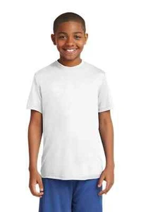 5 Sport-Tek YST350 Youth SMALL Competitor SHORT SLEEVE NEW T-Shirt WHITE YOUGET5 - Picture 1 of 4