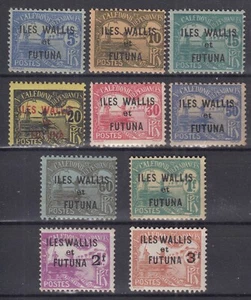 WALLIS & FUTUNA : SERIE TAXE N° 1/10 NEUFS * GOMME AVEC CHARNIERE - A VOIR - Imagen 1 de 2