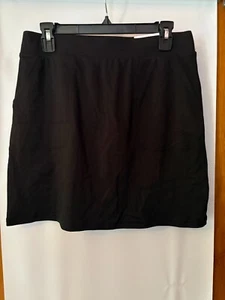 Falda corta Croft & Barrow tiro medio talla pequeña negra elástica nueva con etiquetas - Imagen 1 de 2