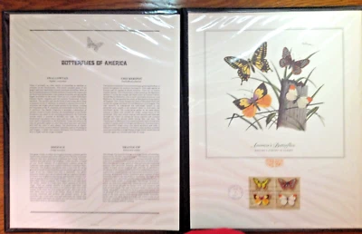 Butterflies on Stamps US Scott #1712-1715 First Day Fleetwood Presentation Set - Image 1 of 4