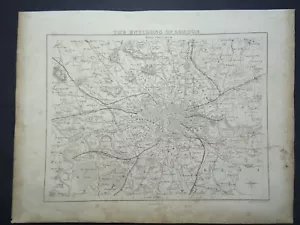 Antique map of the London Region by Thomas Moules 1842 - Picture 1 of 2