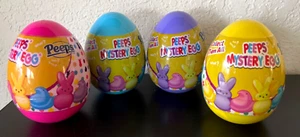 2024 PEEPS Easter Bunny SET of 4 MYSTERY SURPRISE EASTER EGG 4" Plush Toy NEW - Picture 1 of 8