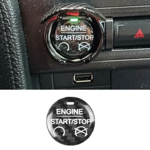 Carbon Fiber Engine Start Stop Push Button Cover Trim For Mustang S550 2015-2023 - Picture 1 of 4