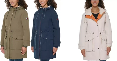 Chaqueta parka con capucha forrada Sherpa Tommy Hilfiger para mujer Foto 1 de 4