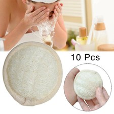 10 PCS Loofah Sponge Exfoliating Loofah Face Brush, 100 Natural Loofah Pads F...