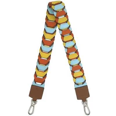 LOEWE Shoulder Strap ec-22874 Brown Yellow Orange Blue Multicolor Anagram Good - Image 1 of 4