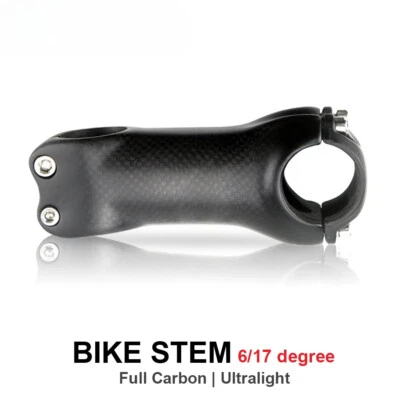 MTB Bicycle Handlebar Stem 6/17 Degree Carbon Fiber Road Bike Stem Accessories - Image 1 of 4