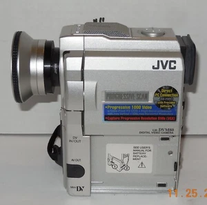 JVC GR-DVM80 Mini DV Video Recorder 200X Zoom Camcorder Silver Tested Works - Picture 1 of 9
