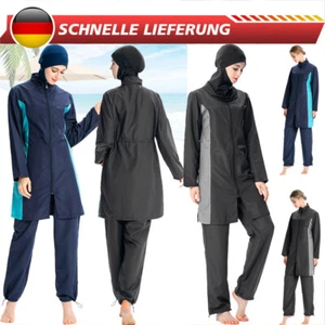 3PCS Modest Damen Bademode Badeanzug Muslim Burkini Strandbekleidung Islamisch^ - Bild 1 von 25