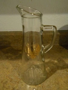 Vintage Glass Wine Decanter With Handle - Russian Crest - Picture 1 of 4