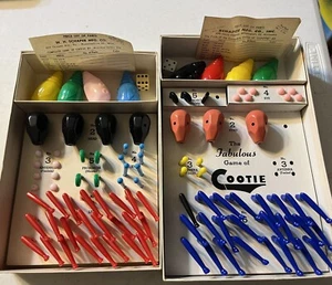 Vintage 1949 The Game Of Cootie komplett in Box und einem Spiel fehlende Teile 15i - Bild 1 von 15