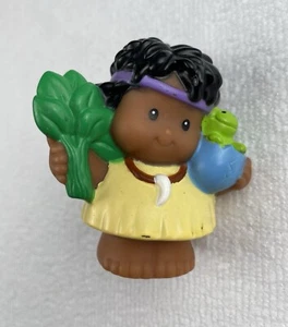 Little People figure Cave Girl brown skin Dinosaur Egg From Dino land Set, Rare - Picture 1 of 4