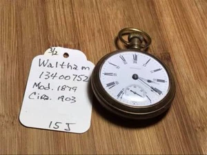 Antique Waltham 13400752  15Jewel  Pocket Watch - Picture 1 of 11