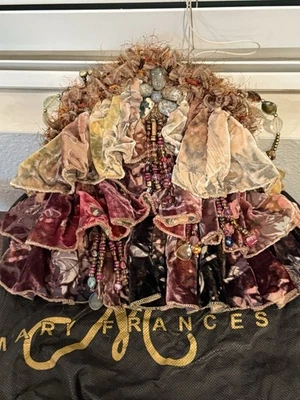 Vintage Mary Frances Colorful Pattern Beaded Purse Velvet, Beads and Stones - Image 1 of 3