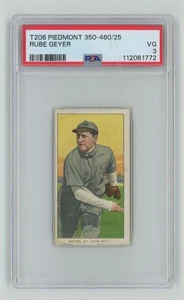 1911 PIEMONT WHITE BORDER RUBE GEYER PSA 3 ST. LOUISVILLE - Bild 1 von 2