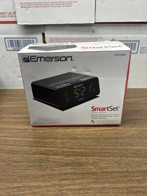 Emerson Research CKS1900 SmartSet Dual Alarm Clock AM/FM Radio LED Display New - Image 1 of 3