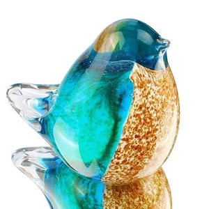 Hophen Kunst Glas Kristall Vogel Figur Handarbeit mundgeblasen Glas Papier Wight Mothe... - Bild 1 von 5