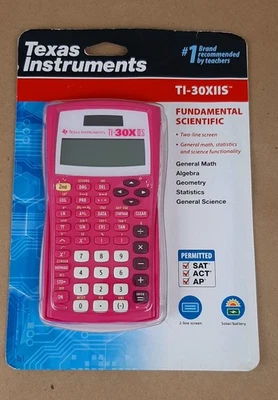 Texas Instruments TI-30XIIS Scientific Pink Calculator 2 Line Screen Solar NIB - Image 1 of 4