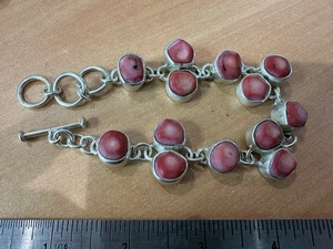Armband Sterlingsilber & rote Koralle - Bild 1 von 10
