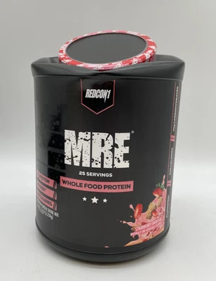 Proteína en polvo para alimentos integrales Redcon1 MRE, pastel corto de fresa, 7 lb - Exp. 9/27 Foto 1 de 3