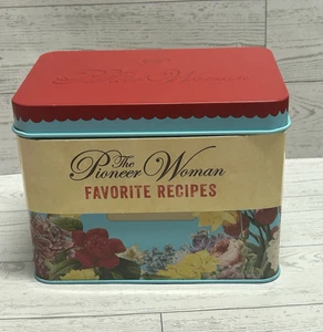 Portatarjetas The Pioneer Woman Recetas Favoritas Lata Floral NUEVO Clásico Ree - Imagen 1 de 9