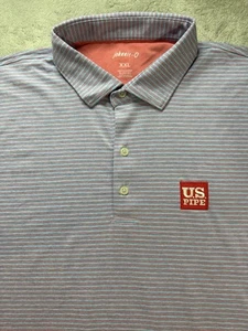 Johnnie O Prep-Formance Herren 2XL gestreiftes Stretch Poloshirt USA Pfeife Logo - Bild 1 von 10