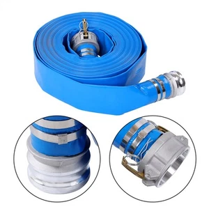 Conjunto de manguera de descarga plana de alta resistencia de 3" x 100 pies con leva y ranura - Imagen 1 de 15