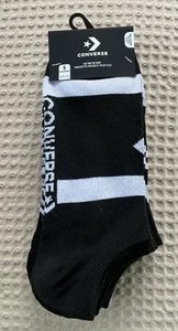 Converse Men’s No Show Socks 6-11 Black Flat Knit 6 Pairs Trainers Sneakers. NEW - Picture 1 of 8