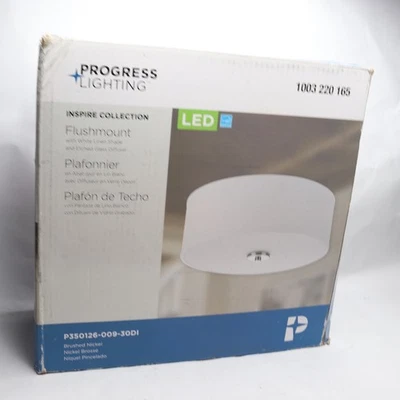 Progress Lighting Inspire Collection 17 vatios LED integrado níquel cepillado al ras Foto 1 de 4